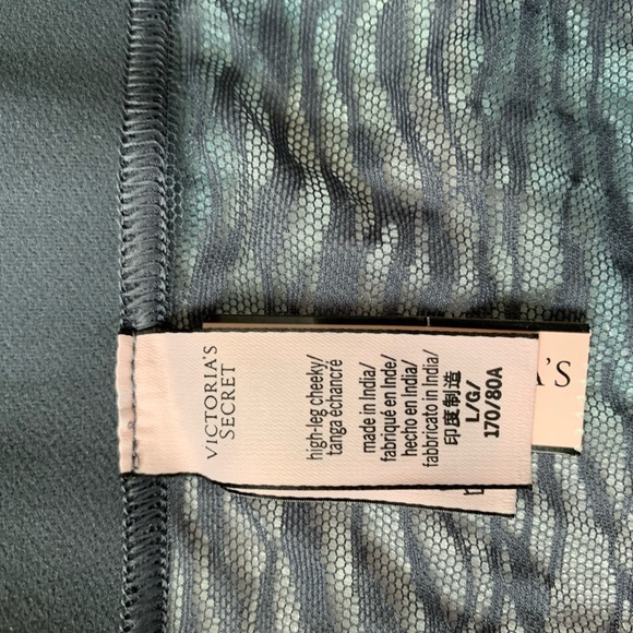 🍉Victoria’s Secret panties, semi sheer, dark grey, tiger print, L, NWT - Picture 4 of 7